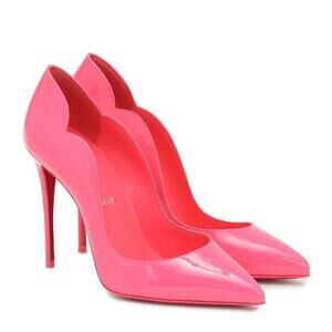 Christian Louboutin Hot Chick 100 Magnifique Pink Patent Leather Heel Pump 35